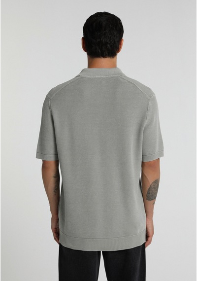 Colin's Colins Regular Fit Polo Yaka Düz Erkek Gri Kısa Kol Kazak Cl1081015 Q1.v1 Lgr Açık Gri