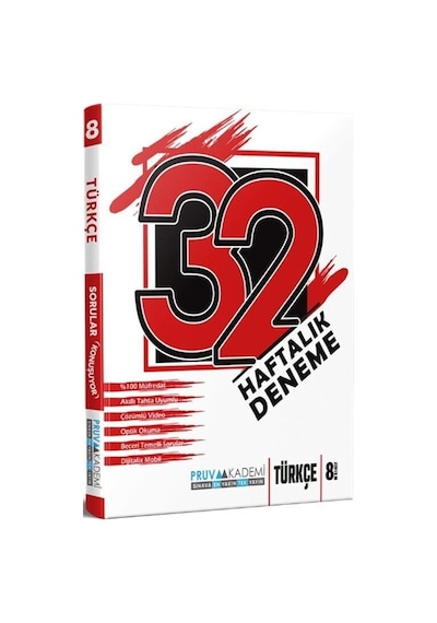 8. Sınıf Türkçe 32 Haftalık Deneme Pruva Akademi