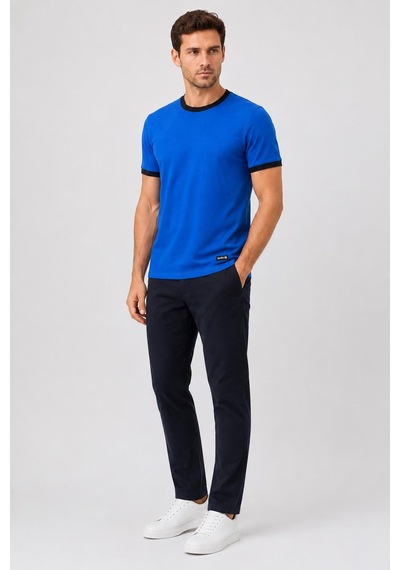 Alexandergardi Yaka Detaylı T-shirt Mavi