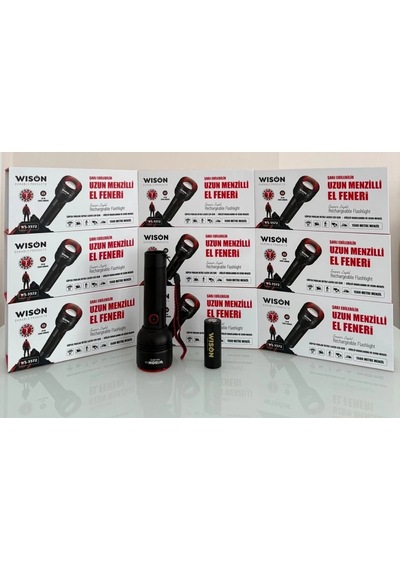 Wıson Ws-5572 20w Uzun Menzilli Şarjlı Metal El Feneri 5332 Çok Renkli