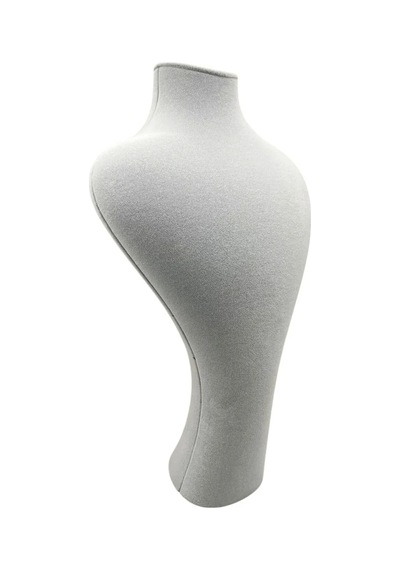 Yerli Üretim Zeus Model Süet Kumaş Gri Renk 42 / 22 Cm Takım Kolye Sergileme Mankeni Çok Renkli