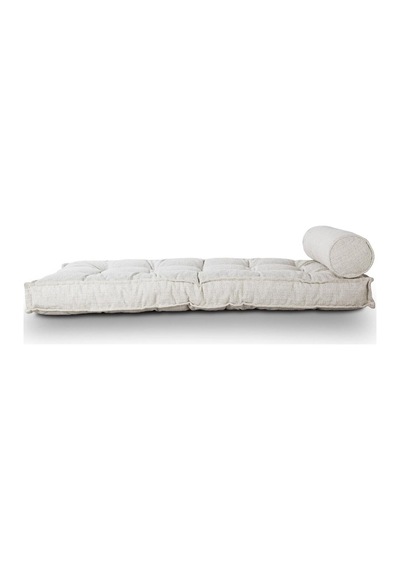 Sofa Buklet Kapitoneli Yer-sedir Minderi - Beyaz Beyaz