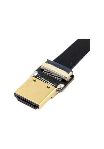 Hdmı To Hdmı 90 Derece Açıkhis Fpc Yassı Esnek / Ribbon Kablo