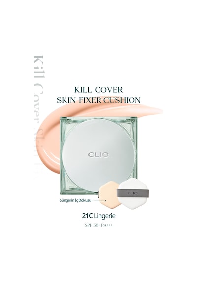 Clio Kill Cover Skin Fixer Cushion SPF50+ 21C Lingerie