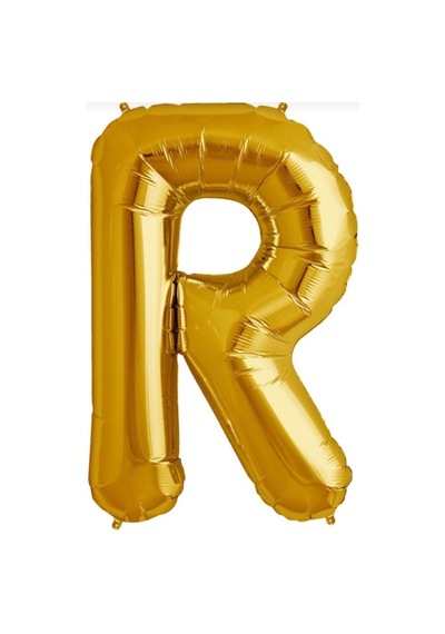 R Harf Folyo Balon Altın Gold 100 CM Doğum Günü. Yaş Günü. Parti