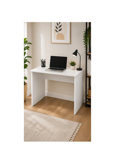 Vera Modern Çalışma Masası Beyaz Bilgisayar Ve Ders Masası Beyaz Beyaz