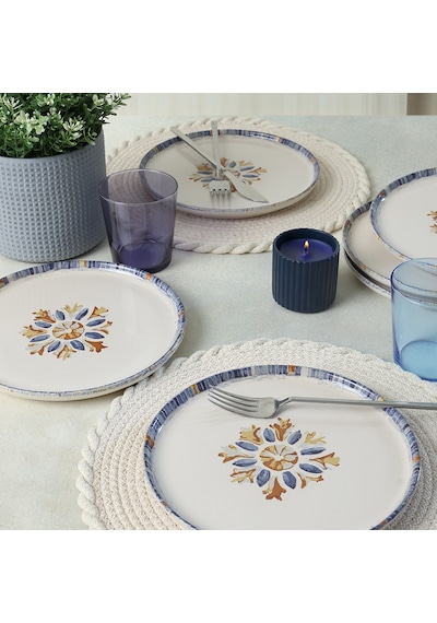 Keramika Sapphire Nordıc Pasta Tabağı 22 Cm 6 Adet 22746 Çok Renkli
