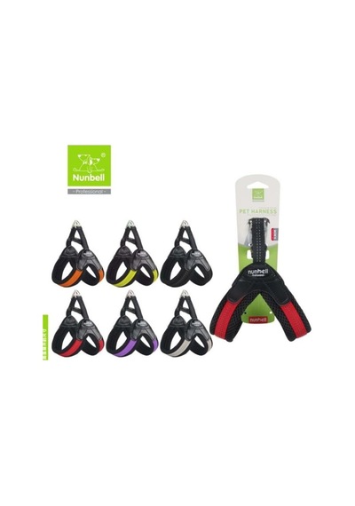 Nunbell Köpek Göğüs Tasması No:3 Çok Renkli