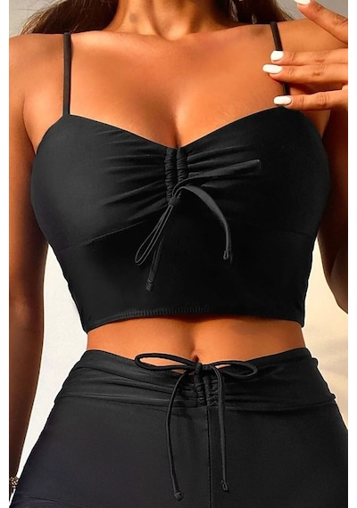 Angelsin Önden Ayarlı Büzgülü Bikini Üstü 001