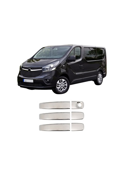 Opel Vivaro Uyumlu 2004-2014 Krom Kapı Kolu 3 Kapı Paslanmaz  Çelik