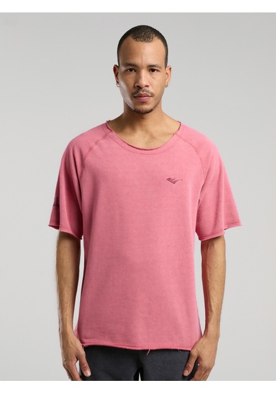Everlast Ny Street Oversize Geniş Yaka Açık Kırmızı Erkek Tişört Kırmızı