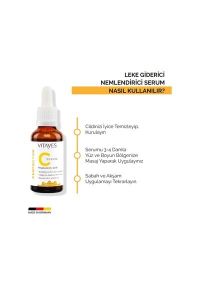 Vitayes Hyaluronic Acid Vitamin C Serum 30 ML + Yeşil Çay Özlü Yüz Yıkama Jeli 150 ML