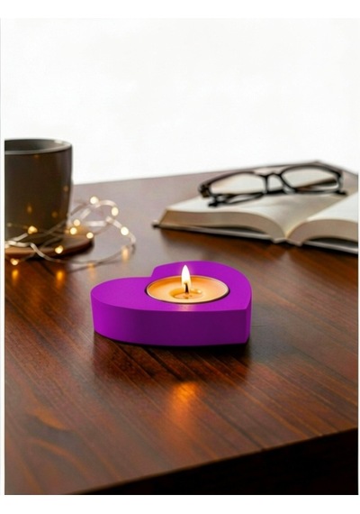 2 Adet Mor Suda Havuzda Yüzen Suya Batmayan Restoran Cafe Bar Ev İçin Kalp Şeklinde Tealight Mumluk