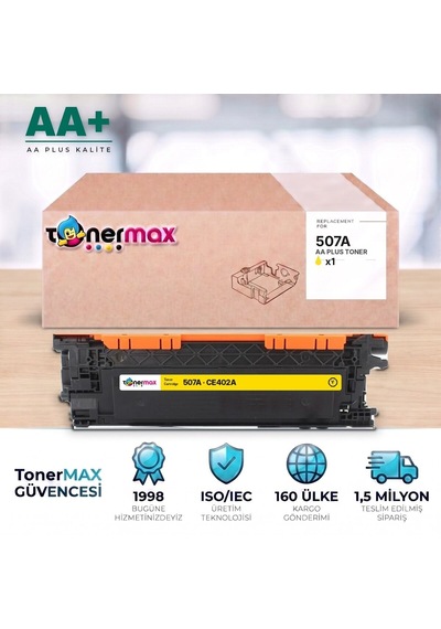 Hp 507a Ce402a Sarı Uyumlu Toner Aa Plus / Laserjet Enterprise 500 M551 / M575 / Pro 500 M570