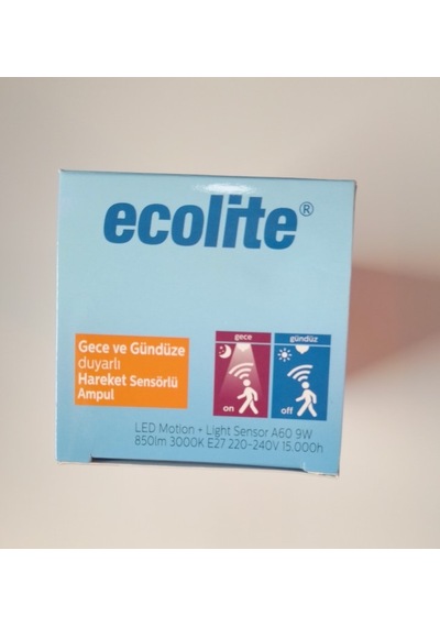 Ecolite Gece Gündüz Işık Ayarlı Sensörlü 9 Watt Led Ampul Sarı Iş