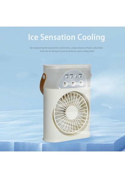 Masaüstü Klima Taşınabilir Fan Çift Sprey Ultrasonik Atomizasyon 3-speed Gece Lambası Fan