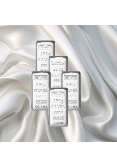 Leva Gold 250 Gr Gmr Gümüş Külçe 5 Adet