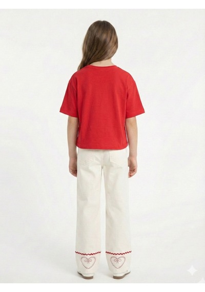 Xo Kids Kız Çocuk 3lü Alt Üst Kombin Takmı 4-13 Yaş Set0479 Krem