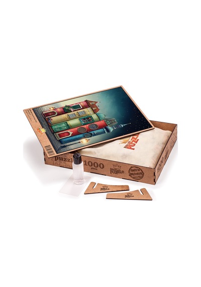 King Of Puzzle Fantastik Kitap Evler Ahşap Puzzle 1000 Parça
