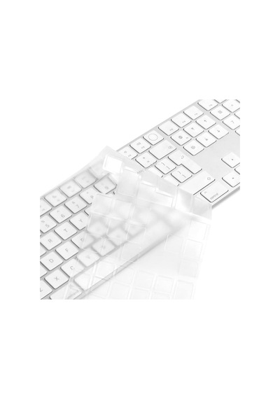 Apple Magic Keyboard 3 A2520 Numerik Türkçe Q Klavye Koruyucu Iso Ters L Enter Uyumlu Ultra İnce Clear Silikon Kaplama Toz Ve Sıvı Koruma Transparent Keyboard Cover Şeffaf 56657621