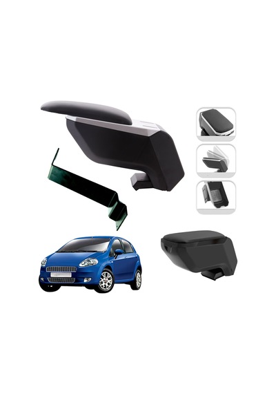 Mis Paket Fiat Grande Punto 2005-2010 Delmesiz Çelik Ayaklı Kolçak + Askılı Koku + Micro Fiber Bez + Torpido Süngeri