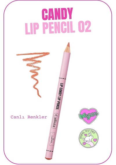 Callista Lip Candy Lip Pencil Dudak Kalemi 02 Sugarcane - Nude