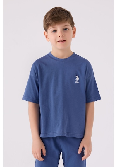 U.S. Polo Assn. Erkek Çocuk İndigo Bermuda Takımı 5274-43650 İndigo