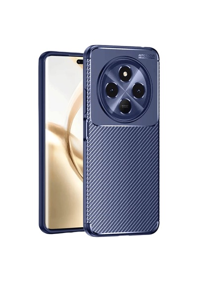 Uray Store Tecno Spark 30c Kılıf Auto Focus Karbon Kapak - Lacivert