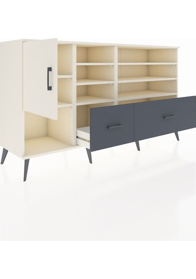 Hyperion Konsol 8 Raflı 2 Çekmeceli Tek Kapaklı 176x44x99 Aytaşı Aytaşı-aytaşı/antrasit Hyperion Konsol 8 Raflı 2 Çekmeceli Tek Kapaklı 176x44x99 Aytaşı Aytaşı-aytaşı/antrasit