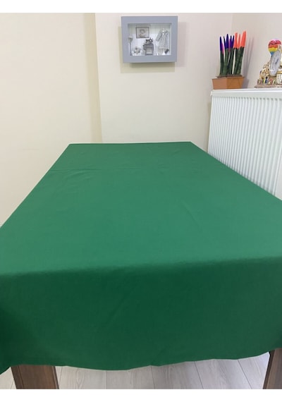 Koyu Yeşil Masa Örtüsü , Yılbaşı Ekose Runner , 6 Supla Seti , 6 Peçete