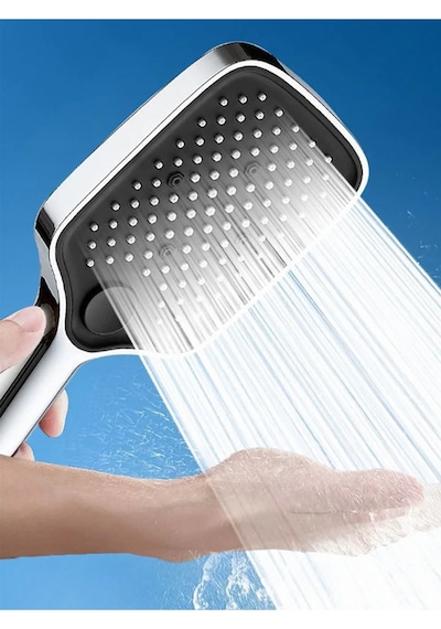 Okyanus Geniş Çoklu Nozzlu Banyo Duş Başlığı Su Tasarruflu Başlık Krom