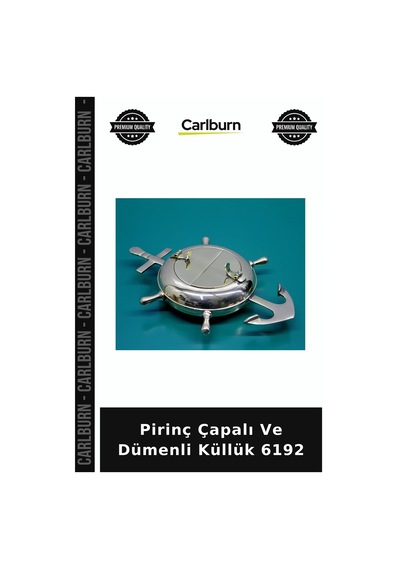 Özel Üretim Denizci Dekoratif Hediyelik Aksesuar Pirinç Çapalı Ve Dümenli Küllük 6192