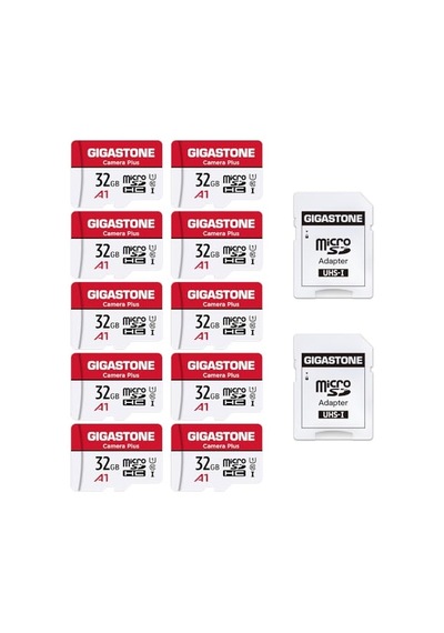 Gigastone Camera Plus 32 Gb Microsdhc Hafıza Kartı 10'lu Paket + Sd Adaptör, Kamera, 90 Mb/s'ye Kadar Drone, Full Hd Video, A1 U1 Sınıf 10 Mikro Sd Kart Uhs-ı Gigastone Camera Plus 32 Gb Microsdhc Hafıza Kartı 10'lu Paket + Sd Adaptör, Kamera, 90 Mb/s'ye Kadar Drone, Full Hd Video, A1 U1 Sınıf 10 Mikro Sd Kart Uhs-ı