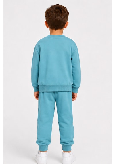 Ahengim Erkek Çocuk Kaykay Baskılı Sweatshirt Eşofman Altı 2 Li Takım 1-4 Yaş Ak115 Yeşil