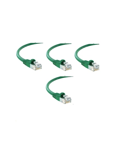 S-link Cat6 Yeşil 3 Metre Rj45 Lan Kablosu Uçları Hazır Takılı Bilgisayar Modem Internet Ethernet Kablosu