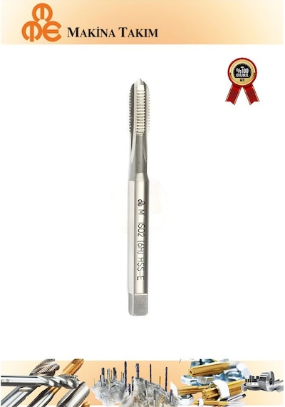 Mte M6x1 Normal Vidalı Düz Kanallı Makina Kılavuzu Hss - E Dın 371/c