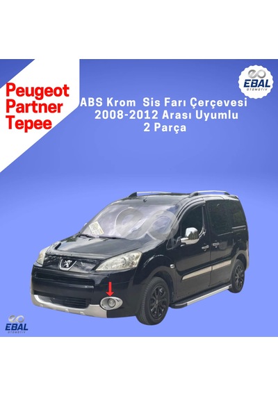 Peugeot Partner Tepee Abs Krom Sis Farı Çerçevesi 2 Parça 2008-2012 Model Uyumlu