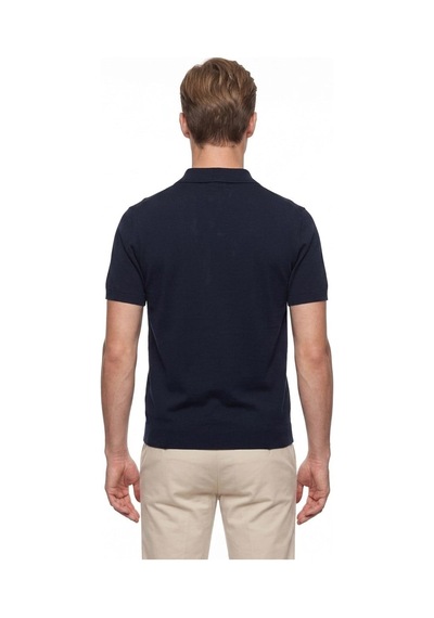 Efor Slim Fit Pamuklu Kıvrılmaz Polo Yaka Lacivert Tişört Ts 928