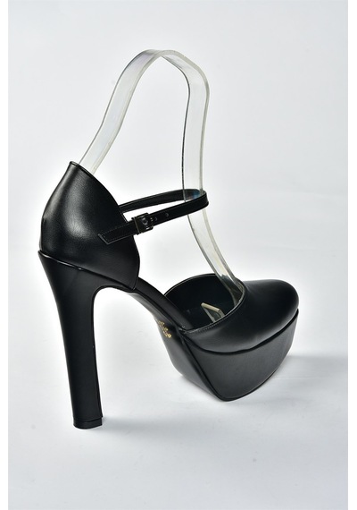 Fox Shoes Siyah/siyah Platform Kalın Yüksek Topuklu Kadın Ayakkabı M246002109 Siyah - Siyah