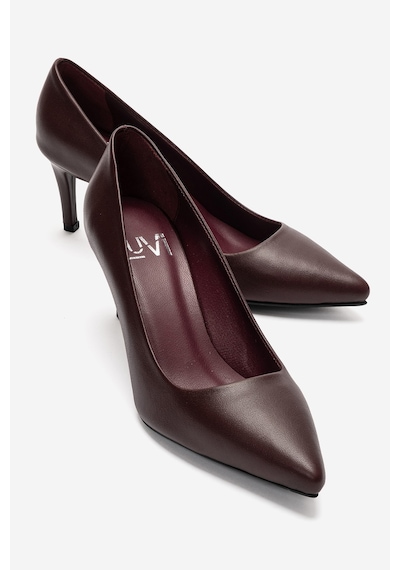 Luvi Shoes Clyde Bordo Cilt Hakiki Deri Kadın Topuklu Ayakkabı