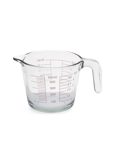 Kulplu Cam Beher 500 ML - Cam Ölçü Kabı - Multi Ölçekli - 2 Cup