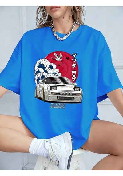 Noıssey Urban Pop Graphic Kadın Tişört Koleksiyonukod 5597 Bebe Mavi