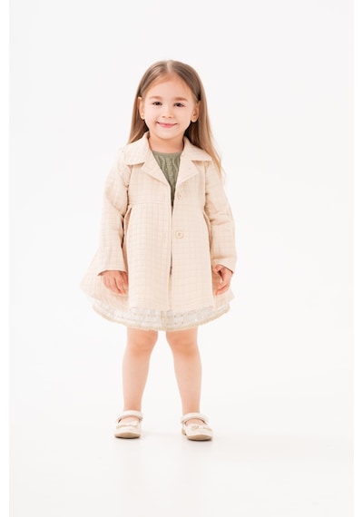 Xo Kids Kız Çocuk Elbise 6-24 Ay 2320 Ekru
