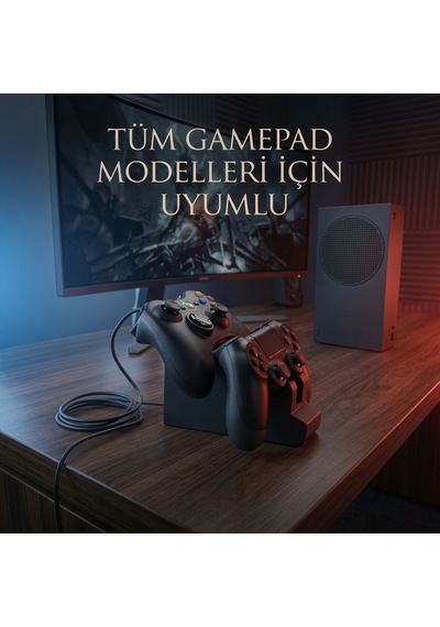 2 Li Gamepad Tutucu Standı Tüm Oyun Kollarıyla Uyumlu, 3d Yazıcı Üretimi Plastik Joystick Ve Kontrolcü Standı 3d Yazıcı