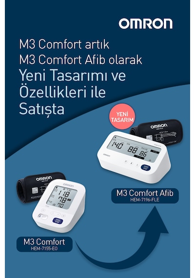 M3 Comfort Afib Kolay Kullanım Üst Koldan Ölçer Pilli Tansiyon Aleti