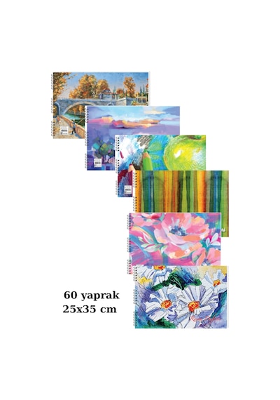 25x35 Cm 60 Yaprak Resim Defteri Spiralli 1 Adet