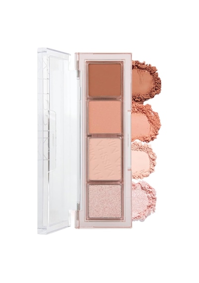 Yoğun Pigmentli Mat Ve Işıltılı Tonlar Barındıran 4'lü Far Paleti Day Vibe Palette No:2 Bouncy Coral