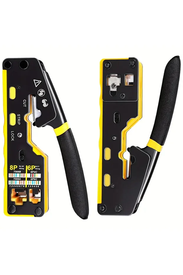 Yeni Nesil Ez Rj45 Ağ Crimper Çok İşlevli Ethernet Sıkma Pensesi Kesme/şerit Rj11/cat5e/6 Utp Stp + Yedek Bıçak  Network Aksesuarı