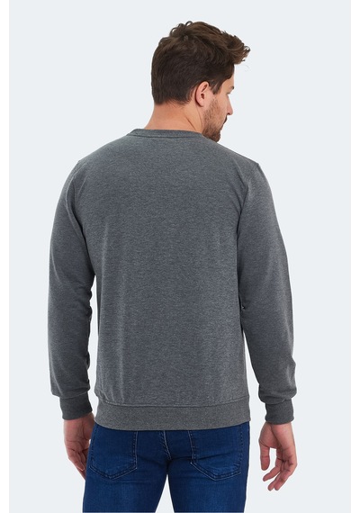 Slazenger Orvar In Erkek Koyu Gri Sweatshırt Koyu Gri