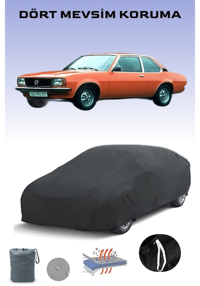 Siyah, Opel Ascona B, Araba Brandası, Oto Örtüsü, Araba Çadırı Siyah